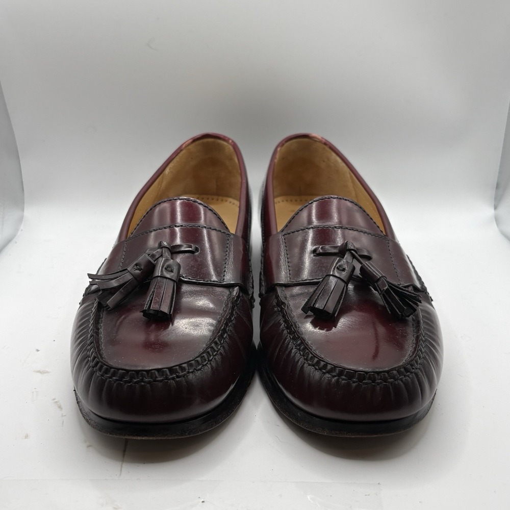 Cole Haan Men's Pinch Penny Tassle Loafer Burgundy Leather Size 9.5 D
